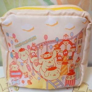 Pompompurin Sanrio toiletry makeup bag zip case travel pouch